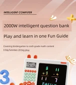 Çocuklar için Matematik Alıştırma Makinesi - İnci Beyazı, Şarj Kablolu ve Kalemli - 4