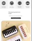 Çocuk Elektronik Klavye Mini Cep Piyano - Siyah, Müzikli ve Pilli - 10