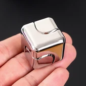 Gümüş Renkli Parmak Ucu Küp EDC El Spinner Jiro Oyuncak - 1
