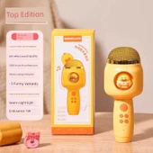 Çocuk Karaoke Mikrofon Oyuncak - 1.0 Üst Düzey Dayanıklı Sarı Ördek thumbnail 1