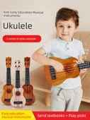 Çocuk Ukulele Gitar 34cm Kalp Delikli Turuncu - 2