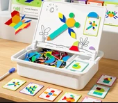 Manyetik Tangram Puzzle Seti - Değişken Tangram + Tetris [Ihlamur Premium] - 8