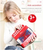 Çocuk Akordeon Oyuncak - Krem Beyaz - 7 Tuş 2 Bas (3+ Yaş) - 9