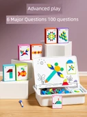 Manyetik Tangram Puzzle Seti - Çeşitli Tangram + 100 Sayma Çubuğu (Demir Kutulu) - 4