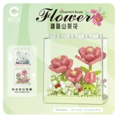 DIY Sukulent Saksı Yapı Taşları - Qimeng Çiçek Kutusu-Kamelya Akrilik Kapaklı 320+ Parça - 1