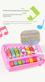 Çocuk Müzik Piyano Oyuncak Puzzle - Hediye Kutulu, 10 Şarkılı - Büyük Boy Yeşil (27x18x5.5cm) - 10