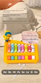 Çocuk Müzik Piyano Oyuncak Puzzle - Hediye Kutulu, 10 Şarkılı - Büyük Boy Yeşil (27x18x5.5cm) - 9