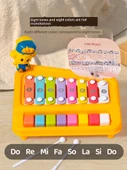 Çocuk Müzik Piyano Oyuncak Puzzle - Hediye Kutulu, 10 Şarkılı - Büyük Boy Yeşil (27x18x5.5cm) - 2