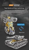 Dönüşebilen Parmak Jiro Tank Robot Oyuncak - Altın ve Gümüş - 9