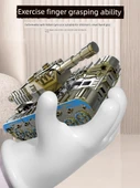 Dönüşebilen Parmak Jiro Tank Robot Oyuncak - Altın ve Gümüş - 5