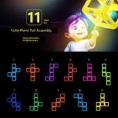 Manyetik Küp Blok Oyuncak - Mor Küp (6 Adet) thumbnail 2