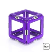 Manyetik Küp Blok Oyuncak - Mor Küp (6 Adet) thumbnail 1