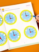Çocuklar İçin Saat Öğrenme Oyunu - Zamanı Tanıma Tek Kitap - 5