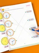 Çocuklar İçin Saat Öğrenme Oyunu - Zamanı Tanıma Tek Kitap - 6