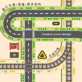 3D Trafik Kartlı Şehir İçi Raylı Sistem Oyun Seti - 3