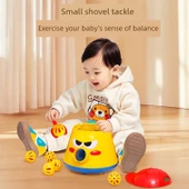 Pilli Balon Fırlatıcı Oyuncak Seti - 2 Kürek ve 5 Bilye thumbnail 6