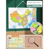 Manyetik Dünya Haritası Puzzle - Büyük Boy Dünya Yapbozu 420x290mm - 11