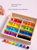 Çocuklar için Renk Tanıma Oyuncak Seti - Şekil Eşleştirme Dört Sütunlu thumbnail 4