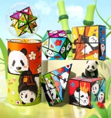 3D Geometrik Panda Küp Oyuncak - Kare - 9