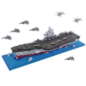 Askeri Savaş Gemisi Uçak Gemisi Model Yapı Taşları - M2084 Fujian Savaş Gemisi [1671 Parça] - 6