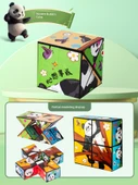 3D Geometrik Panda Küp Oyuncak - Kare - 1