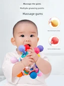 Bebek Yumuşak Kauçuk Top Oyuncak - Manhattan Pembe (Şeffaf Kutu + Kayıp Önleyici İp) - 3
