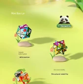 3D Geometrik Panda Küp Oyuncak - Kare - 10