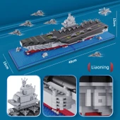Askeri Savaş Gemisi Uçak Gemisi Model Yapı Taşları - M2084 Fujian Savaş Gemisi [1671 Parça] - 3