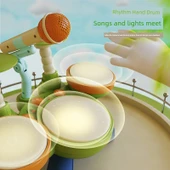 Çocuk Müzik Oyuncak Davul Seti - Şarjlı - Dört Taraflı - Miks Davul Modu thumbnail 5