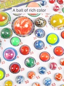 Işıklı Lastik Zıplayan Top Çekiliş Kutusu - Parlak Renkli Şeffaf Top 100 Çekiliş Bileti [Daha Büyük Toplar/Daha Güçlü Esneklik] - 4