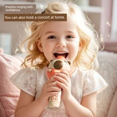 Çocuk Karaoke Mikrofon Oyuncak - Kapibara Mavi - Bluetooth USB thumbnail 3