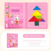 Manyetik Yapboz - Pembe Tavşan 108+96 Çözüm - 1