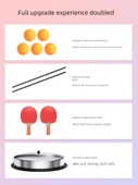 Yaşlı Egzersiz Oyuncak Seti - Metal Tabanlı Çocuk (4 Top + Özel Ahşap Raket + Yükseklik Ayarlı) - 7