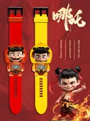 Nezha Anime Çocuk Dijital Saat - Kırmızı Nezha + Sarı Nezha, Geri Çekilebilir, Pilli - 2