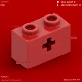 LEGO 32064 Yeşil 1x2 Delikli Tuğla thumbnail 2