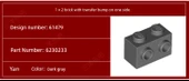 LEGO 11211 Kırmızı 1x2 Adaptörlü Tek Taraf Çıkıntılı Tuğla - 8