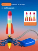 Roket Fırlatıcı Oyuncak - Gelişmiş Işıklı Model, 30m (3 Işıklı Roket) - 1