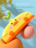 Çocuk Mızıka - Pembe Domuz Tasarımlı - Isırılabilir ve Yıkanabilir Silikon Kılıflı - 3