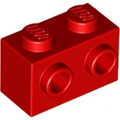 LEGO 11211 Kırmızı 1x2 Adaptörlü Tek Taraf Çıkıntılı Tuğla - 1