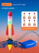 Roket Fırlatıcı Oyuncak - Gelişmiş Işıklı Model, 30m (6 Işıklı Roket) - 1