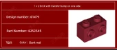 LEGO 11211 Kırmızı 1x2 Adaptörlü Tek Taraf Çıkıntılı Tuğla - 9