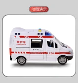 Oyuncak Araba Seti - Ambulans, Polis ve Okul Otobüsü - 6 Metal Araba, 6 Bebek, Yol Bariyeri ve Harita - 11