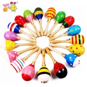 Ahşap Kum Çıngırağı - Pembe Seri (Rastgele Desen) - 5