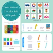 Su Sisi Sihirli Boncuk Puzzle Seti - Erkek 21 Renk [4200+ Oyun Aksesuar Çantalı + Saklama Kutulu] - 1