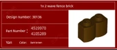LEGO 30136 Orta Ten Rengi 1x2 Dalga Çit Tuğla - 7