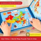 Manyetik Dünya Haritası Puzzle - Orta Huarong Yolu - 2