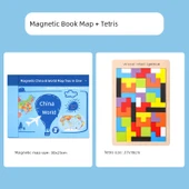 Manyetik Dünya Haritası Puzzle - Tetris Oyunu - 1