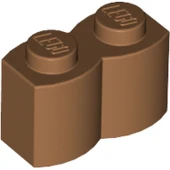 LEGO 30136 Orta Ten Rengi 1x2 Dalga Çit Tuğla - 1