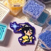 DIY Boncuk Seti - 24 Renk Lüks Set Ütülü 9200 Boncuk Çoklu Şablonlu (Saklama Kutulu) - 10