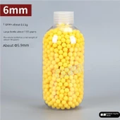 Oyuncak Silah Mermisi - 6mm - Yumuşak Kauçuk - 200 Adet - Küçük Kare Şişe - 4